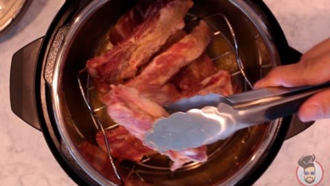 Putting ribs In the Inner Pot of an instant pot