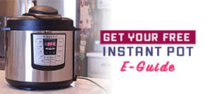 Instant Pot on a Counter with Text