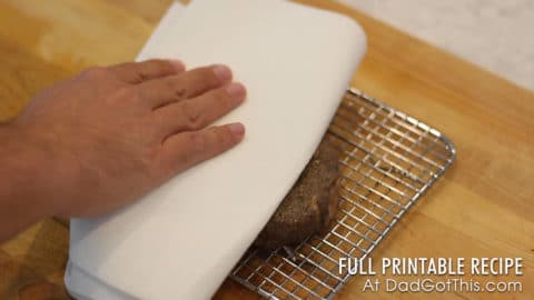 Patting food dry for sous vide