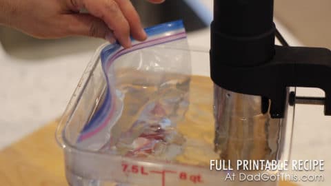 dropping bag for sous vide