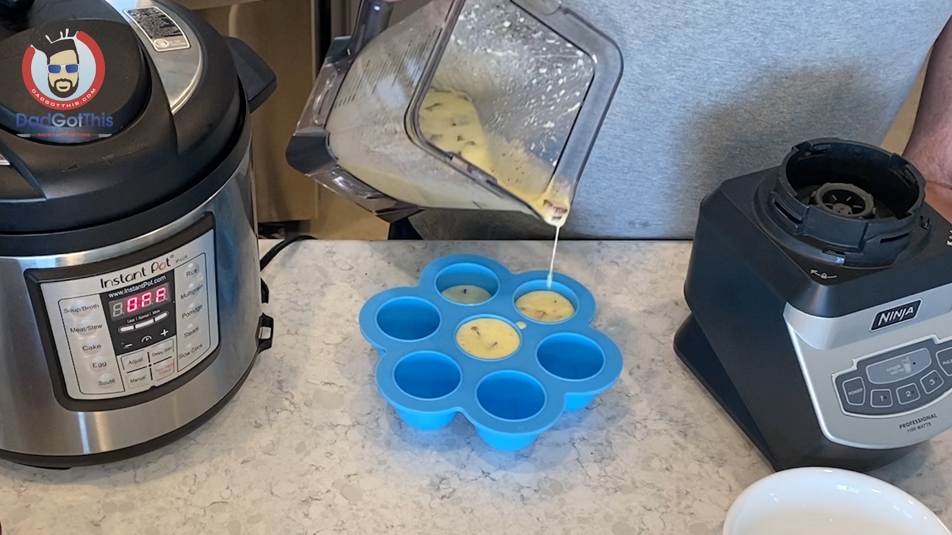 Filling the silicone egg molds