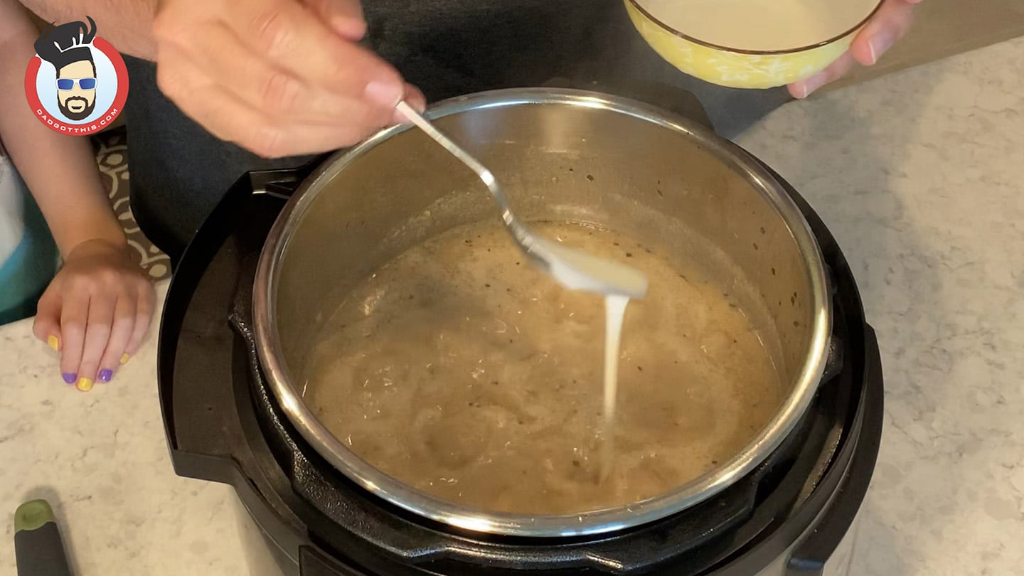 instant pot beef stroganoff Thicken