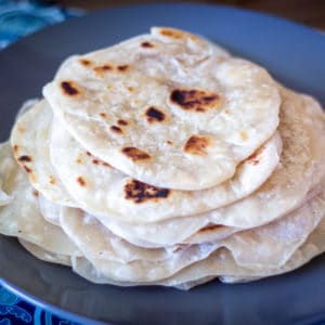 Flour tortillas on a plate