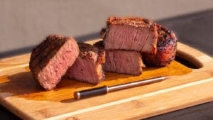 filets on a cutting board with a MeatStick