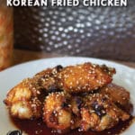 air fried korean fried chicken wings on a plate
