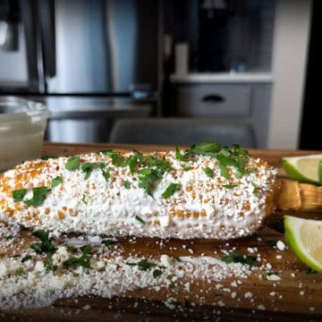 Mexican Street Corn Cooked on the Ninja Woodfire.