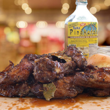 Grilled Adobo Glazed Wings.