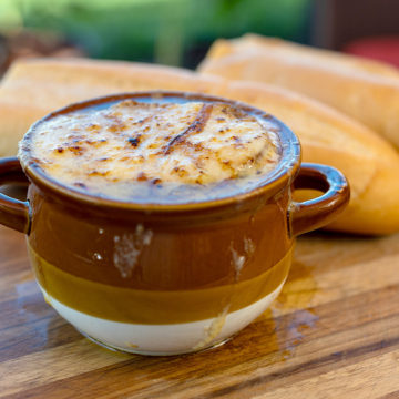 Ninja Woodfire smoked onion soup.