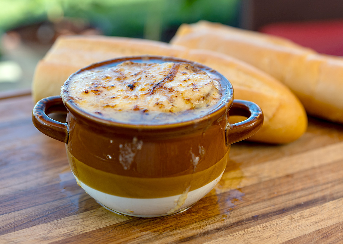 Ninja Woodfire smoked onion soup.