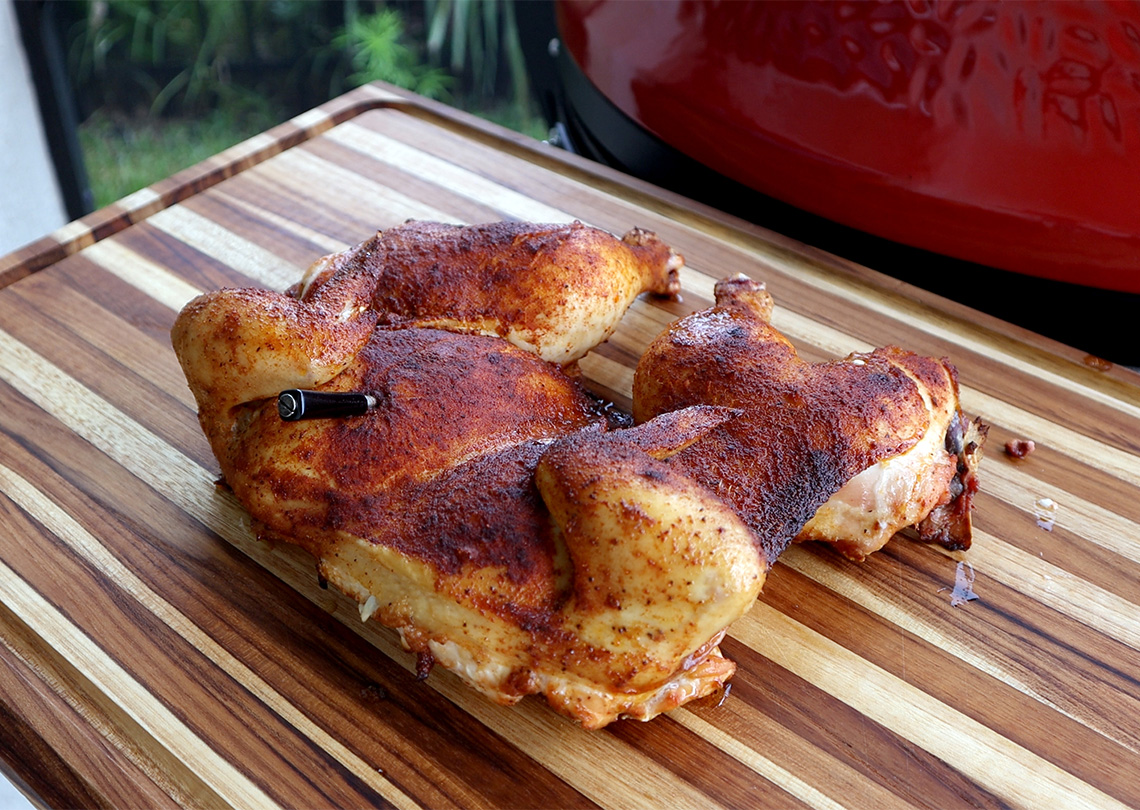 Cooked chicken on Kamado Joe Big Joe Series III.