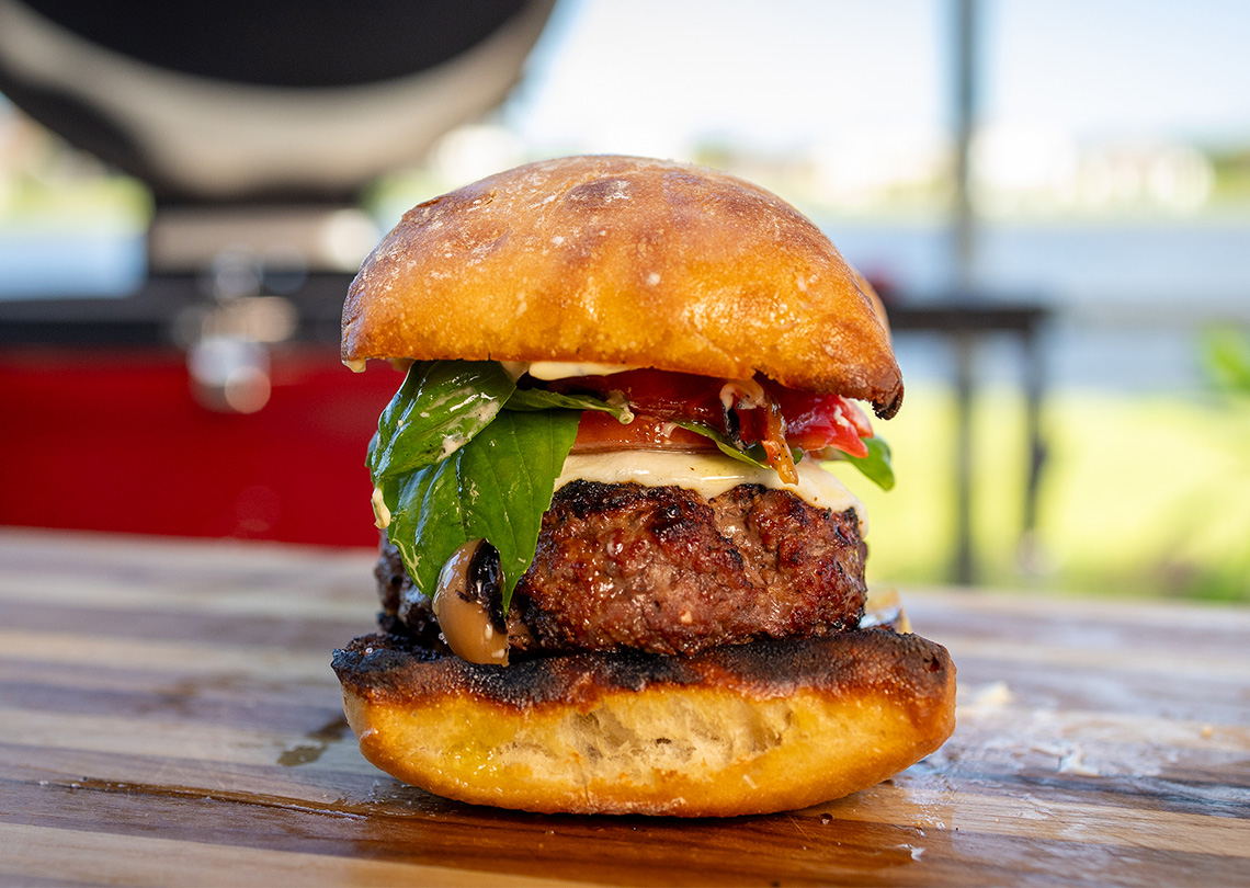 Kamado Joe Italian Style Cheeseburger