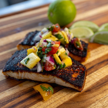 Ninja Woodfire Blackened Salmon