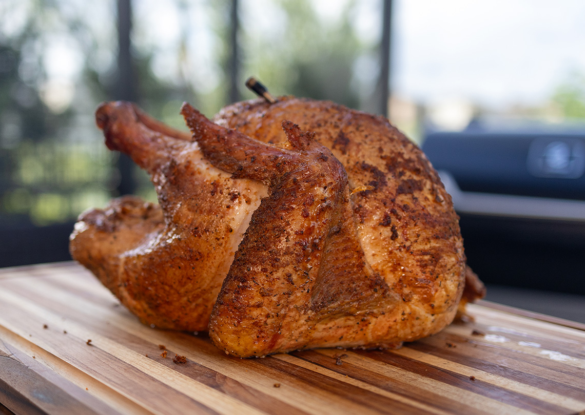 Pellet Grill Smoked Whole Turkey 