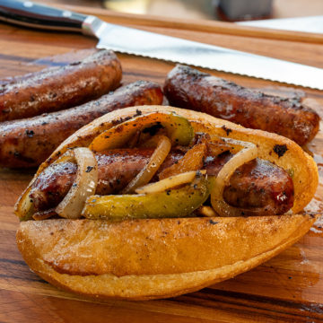 Woodfire Sausage and Peppers Sandwich