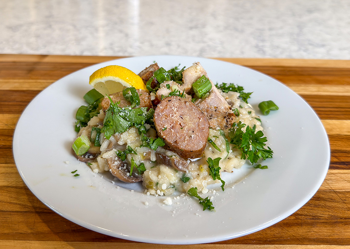 Woodfire Smoked Sausage & Chicken Risotto