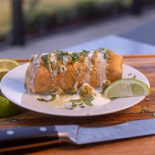Crispy woodfire Chimichangas that are Deadpool Approved!