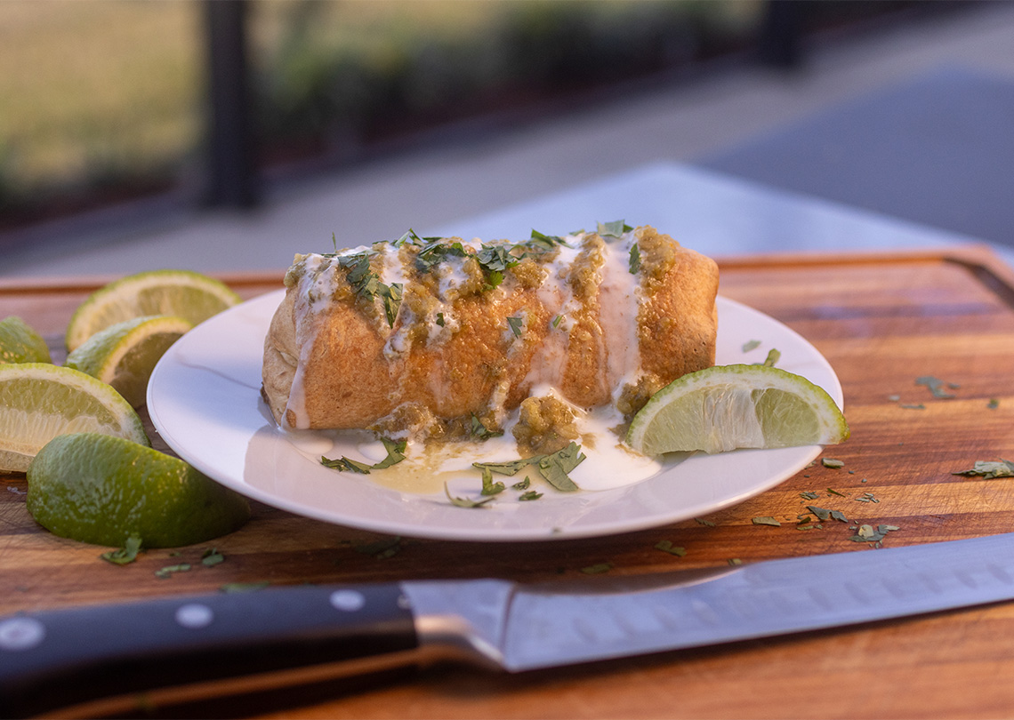 Crispy woodfire Chimichangas that are Deadpool Approved!